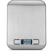 Torchtree Kitchen Scales Digital, 22lb/10kg Ultra Thin Food/Cooking/Baking Scale,1g/0.1oz Precise Graduation 5 Units Tare Function Touch Button, Backlit LCD High Precision, Stainless Steel-10kg